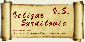 Velizar Šurdilović vizit kartica